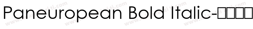 Paneuropean Bold Italic字体转换
